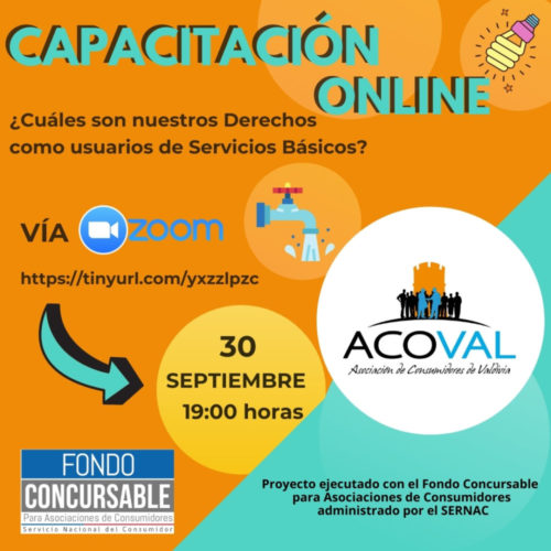 ¡Inscríbete! en nuestro taller on line “Derechos en Servicios Básicos”