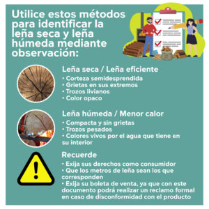 Recomendaciones uso de leña seca 